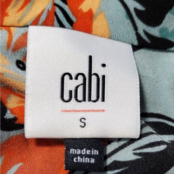 CAbi Maya Orange & Bluish Green Floral Dress - Picture 6 of 6